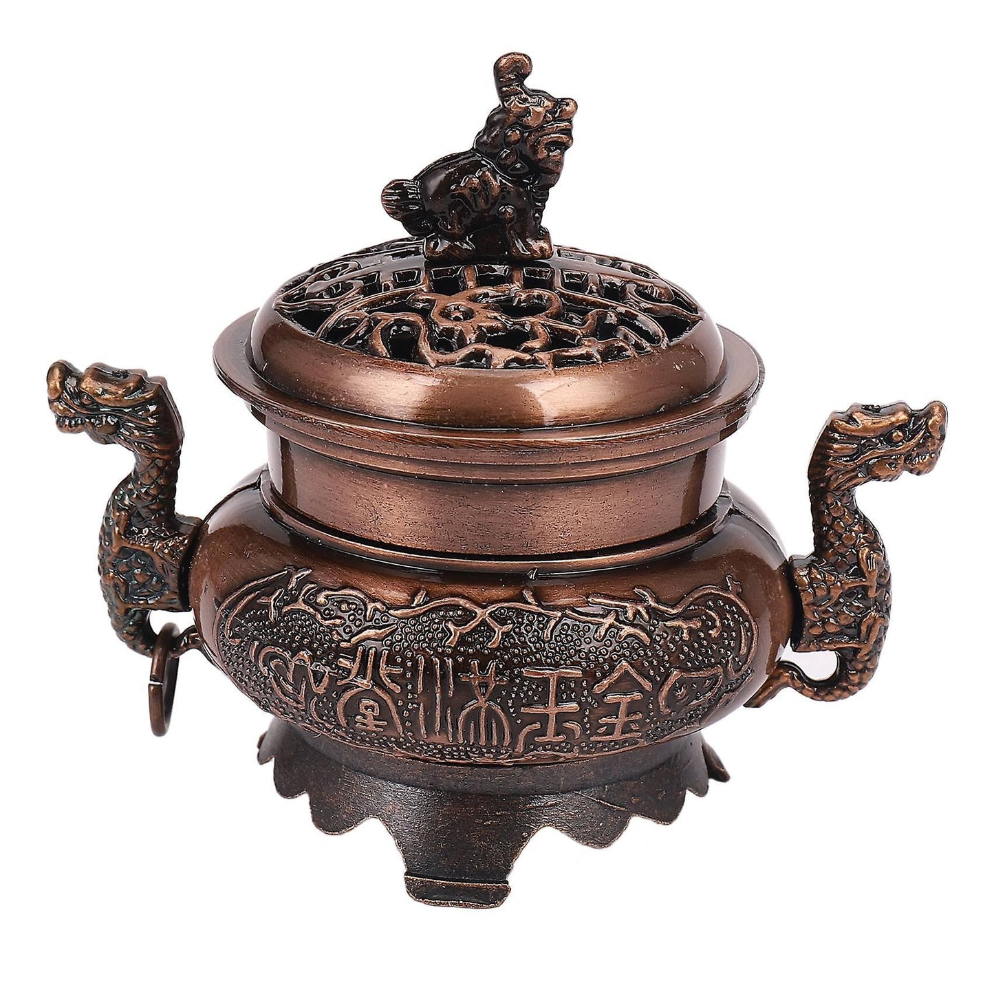 Buddhist Incense Burner Smoke Backflow Zinc Alloy Censer Cone Holder