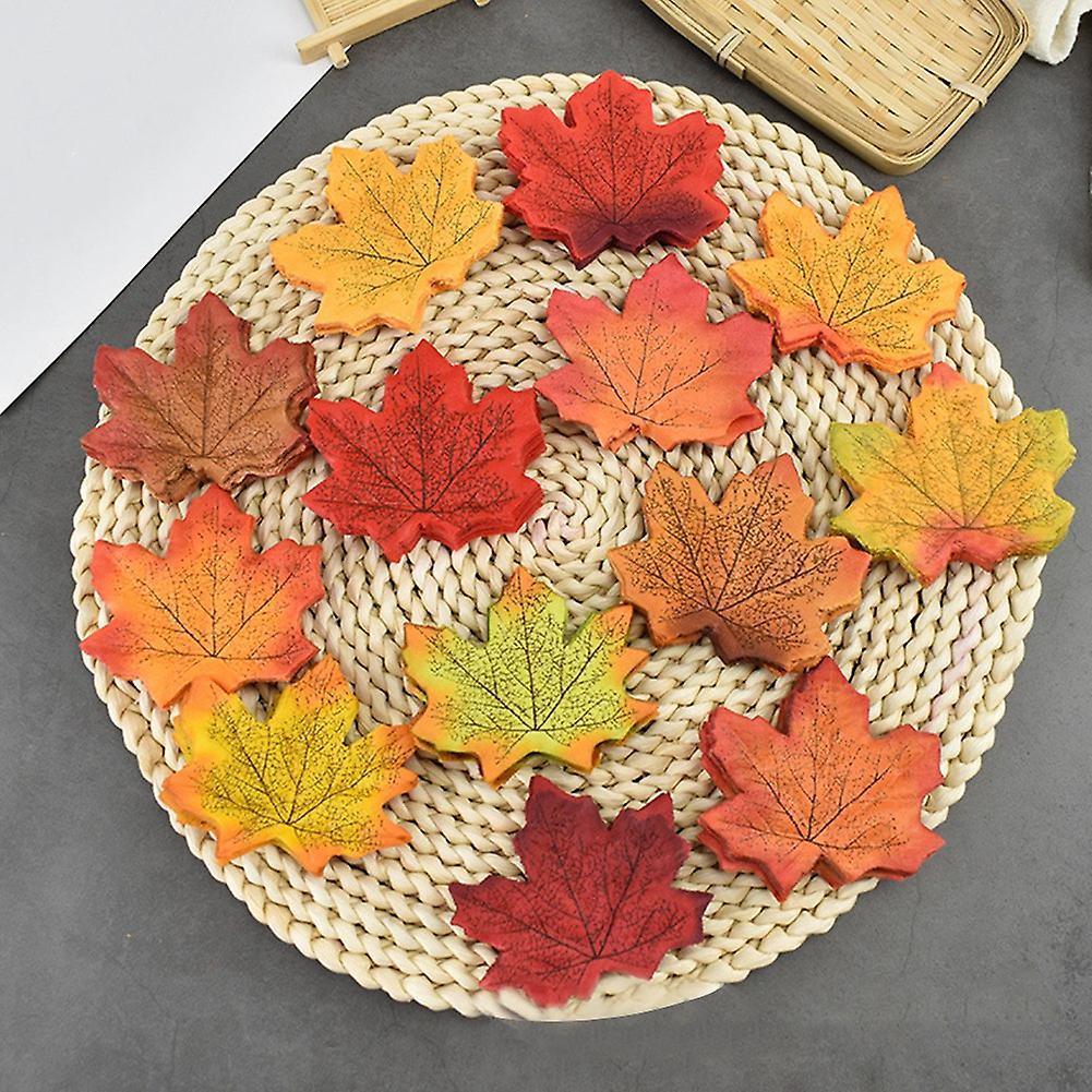 Artificial Maple Leaf Simulation Decoration Silk Maple Leaf Fake