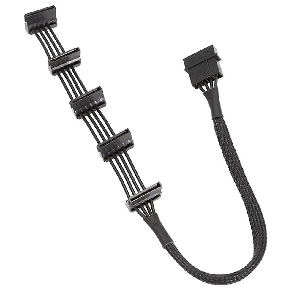 2pcs Sata Splitter 4-pin Ide 1 to 5 Sata Power Cable for Pc Server