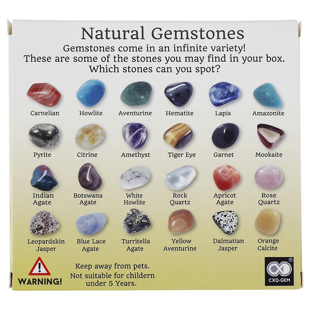 20pcs Gemstone Polished Healing Chakra Stone Decoration Crafts