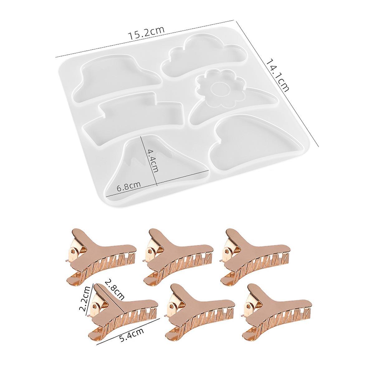 Irregular Shark Hair Clip Epoxy Resin Mold Diy Crafts Casting Tools