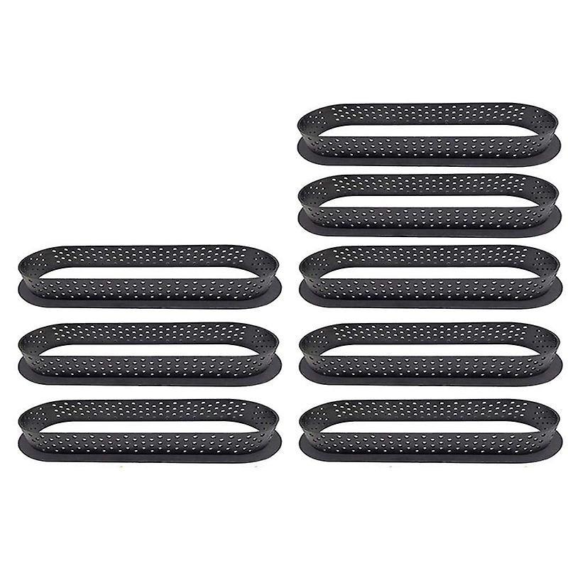 Oval Shape Cake Ring Plastic Perforated Diy Dessert Mould 8 Pcs