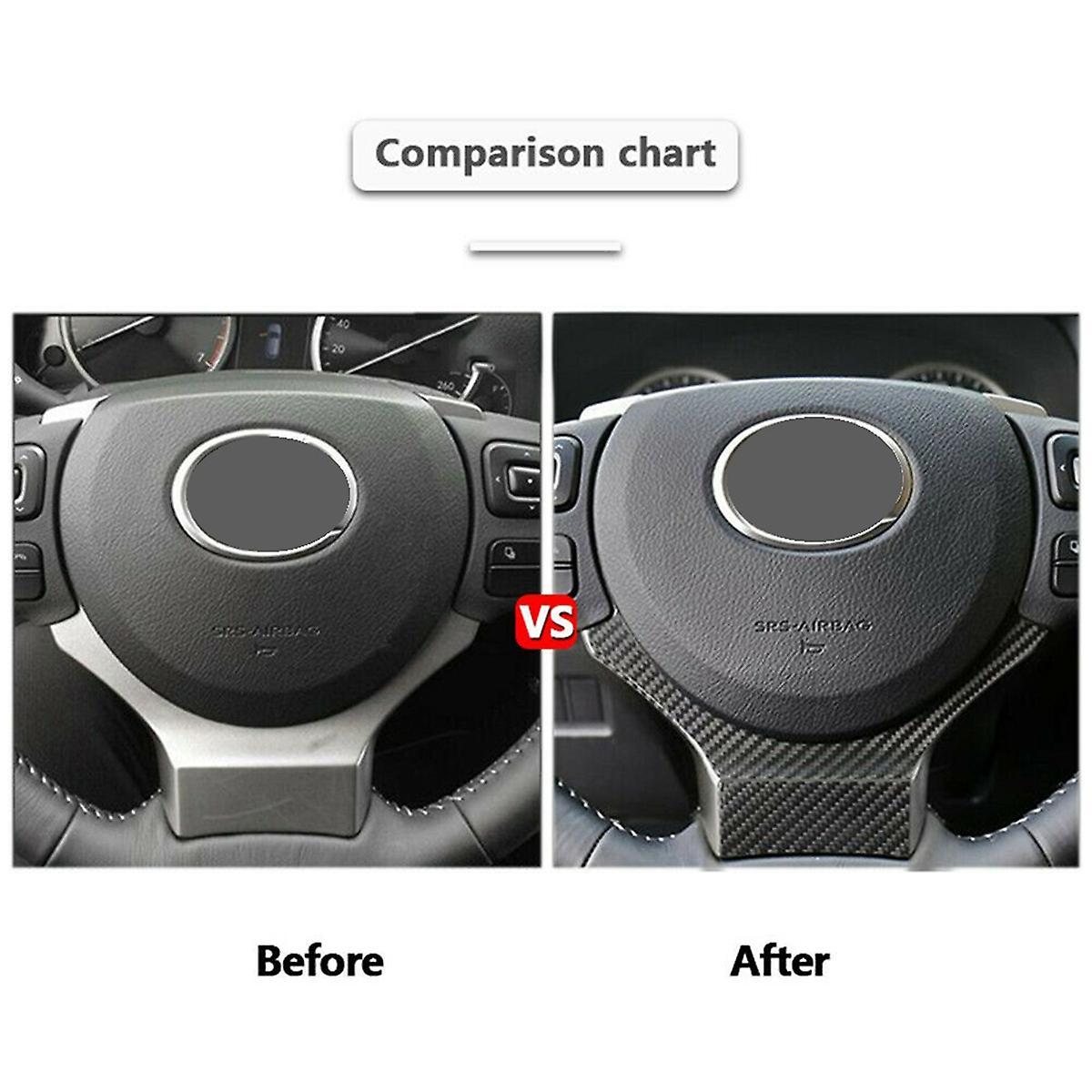 Steering Wheel Panel Carbon Fiber for Lexus Is250 Is300 Is350 14-18