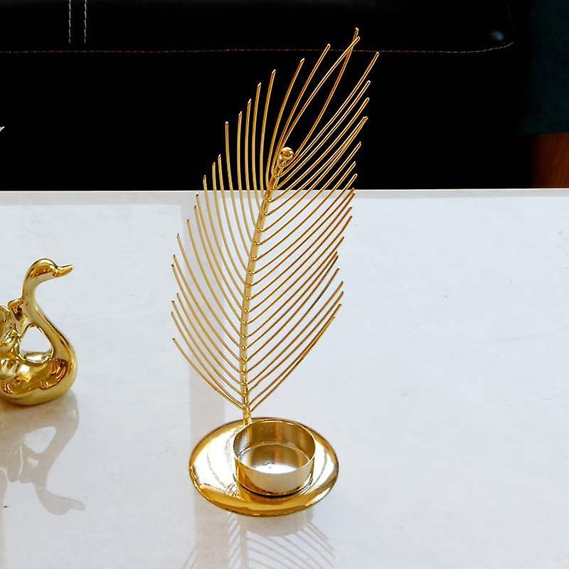Gold Metal Wrought Iron Candle Holder European Home Decoration