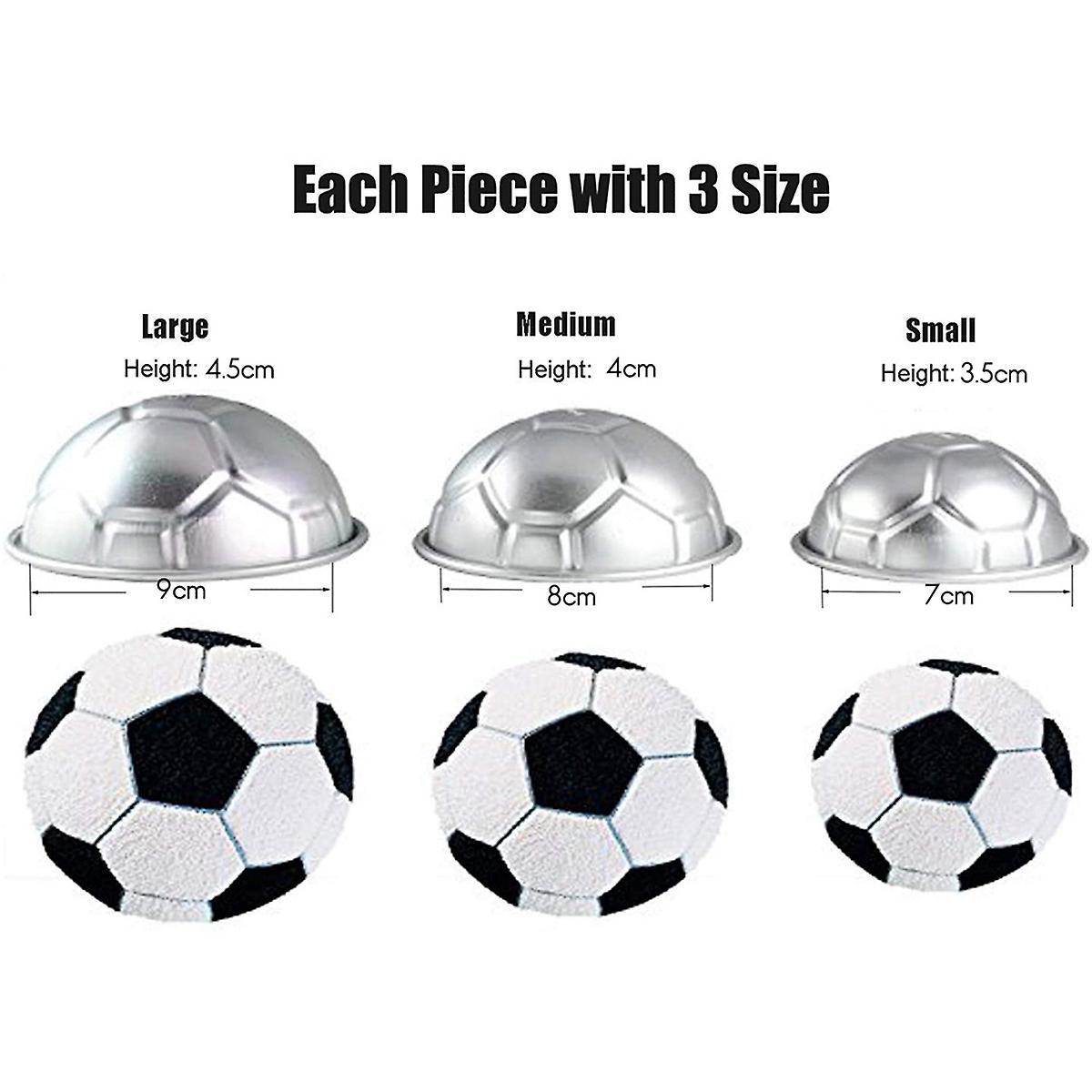 6 Pcs Mini Soccer Ball Cake Pan,aluminum Cupcake Baking Pans