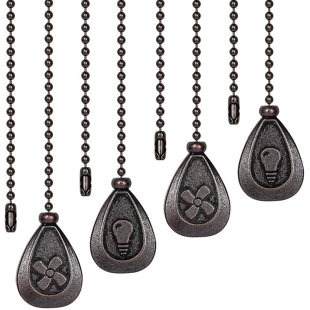 4pcs Bronze Extension Fan, Lamp Pull Chain Decorative