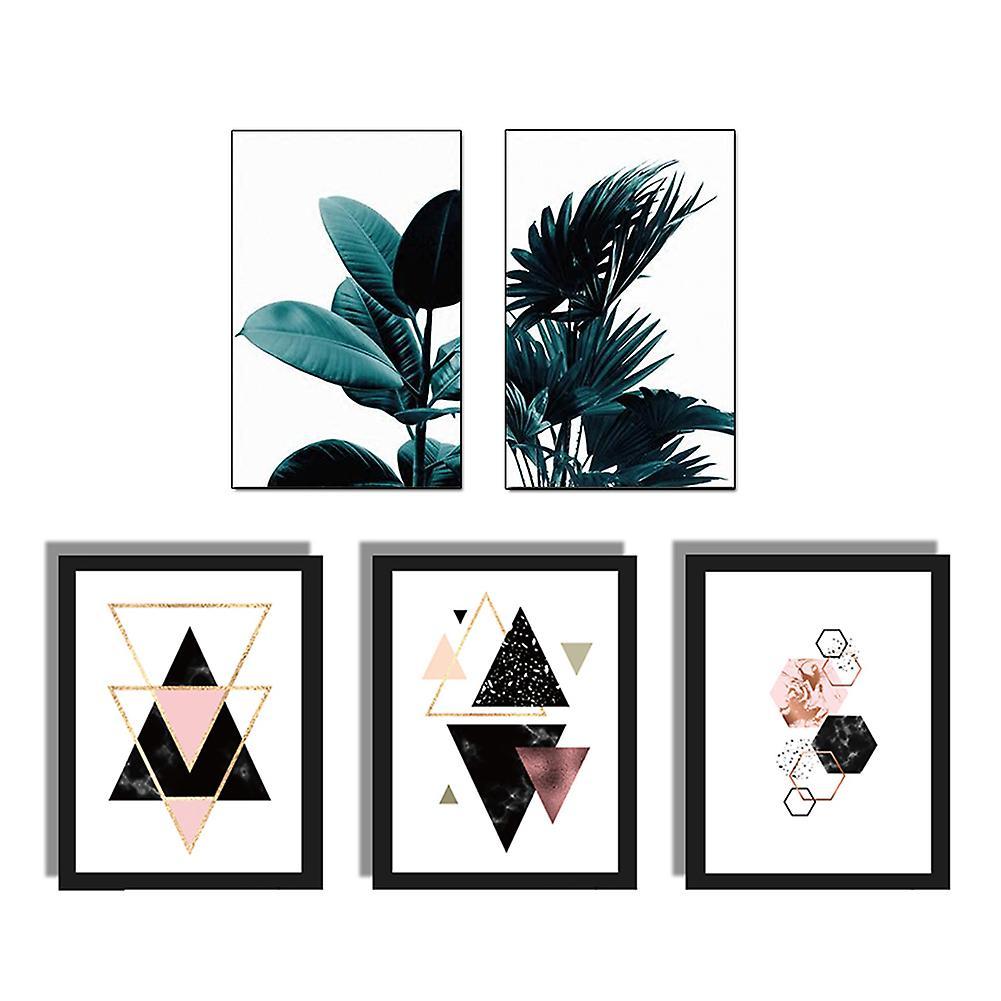 3 Pcs Nordic Geometric Wall Art Canvas Painting (unframed)21cm X 30cm