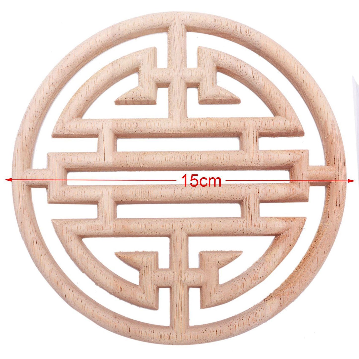 3x European Style Vintage Wood Carved Applique Wooden Carving (15cm)