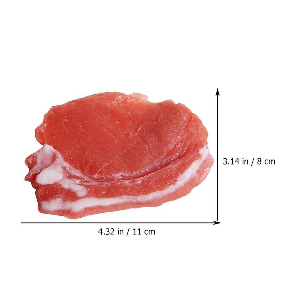 2pcs Fake Cooked Fresh Pork Simulation Cabinet Desk Decoration