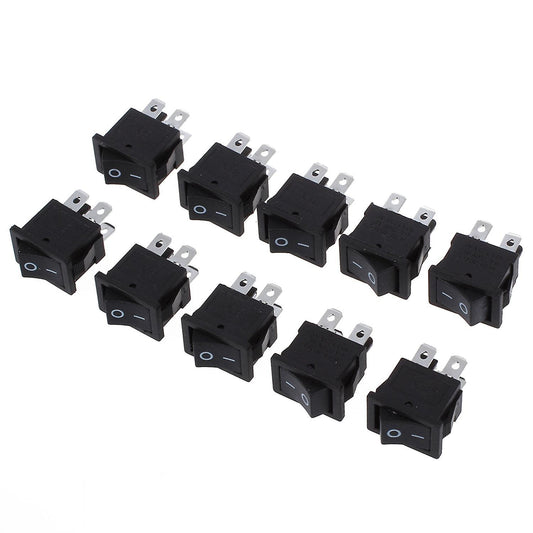 3pcs Red 4 Pin Dpst On-off Boat Rocker Switch 6a/250v 10a/125v Ac
