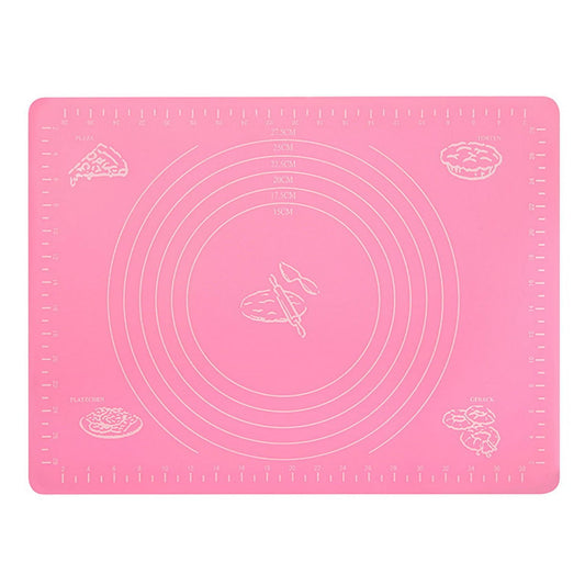 Silicone Non-stick Silicone Mat Rolling Dough Liner Pad Pink