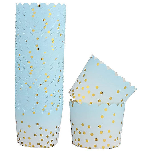 50 Pcs Colorful Greaseproof Paper Baking Cups 5 Oz Cupcake Paper B