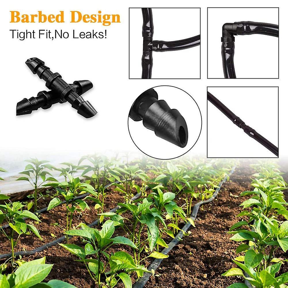 70 Pack Drip Irrigation Universal 1/4 Inch Barbed Coupling Fitting