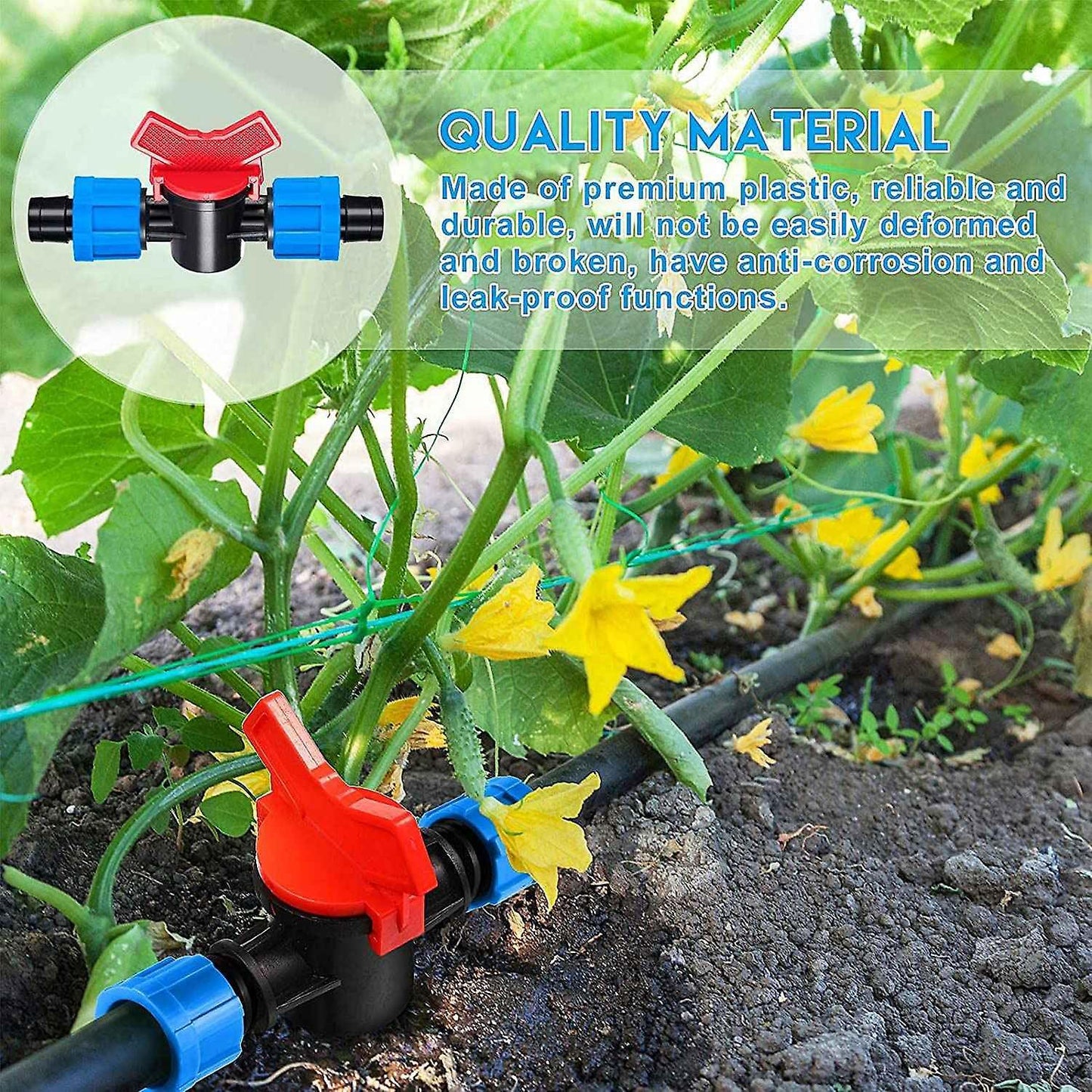 Drip Irrigation Fitting Kit,1/2 Inch Universal for 16-17 Mm Tubing -b