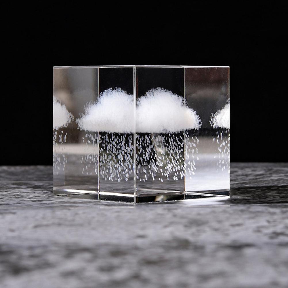 Creative Rain Cloud Transparent Square Crystal Square Crafts , S