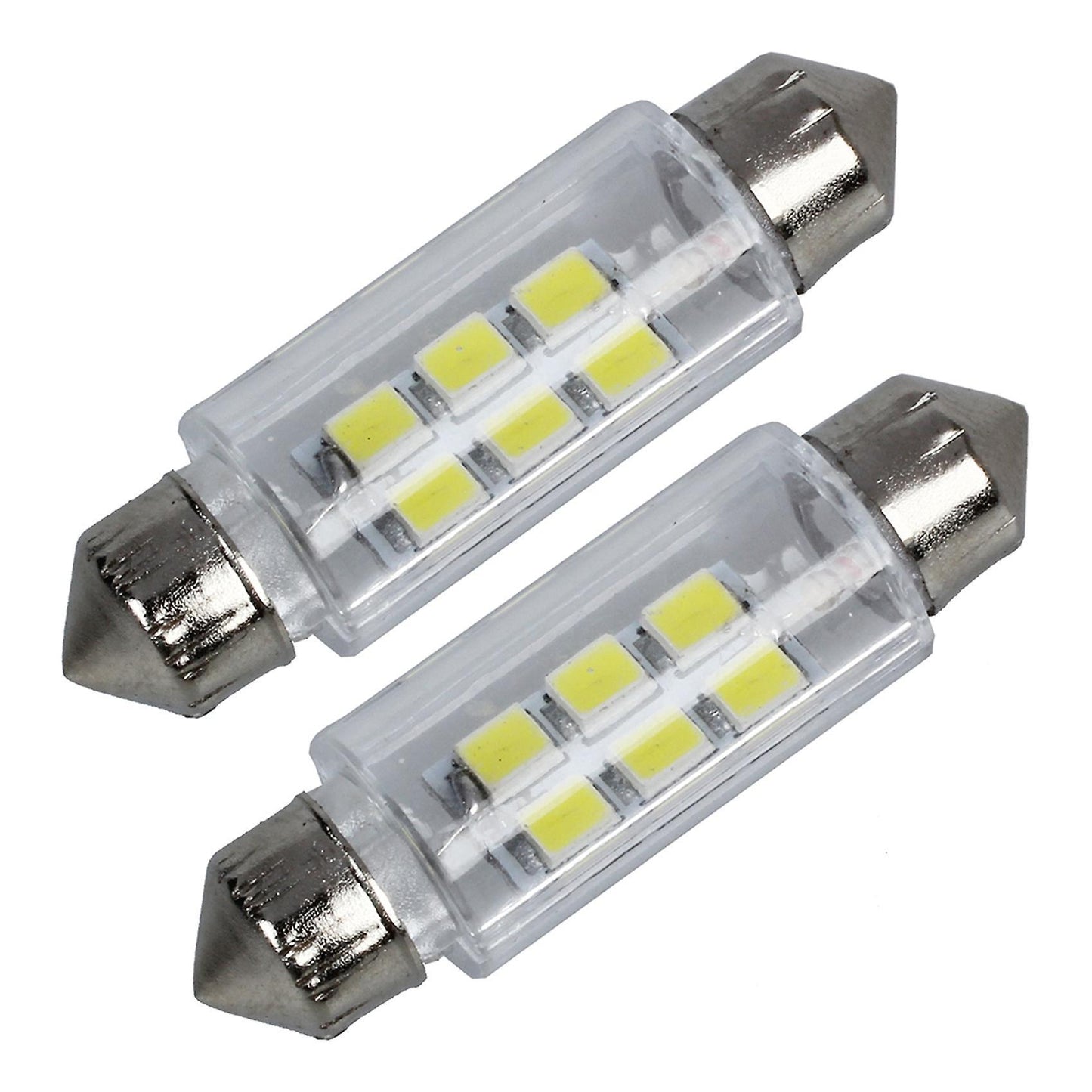 38mm White 6 Smd Led Car Interior Dome Light Lamp Bulb Dc 12v New