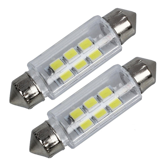 38mm White 6 Smd Led Car Interior Dome Light Lamp Bulb Dc 12v New