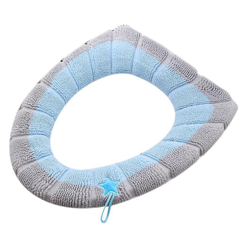 2pc Soft Plush Toilet Cover,washable Cloth Toilet Seat Cover,handle