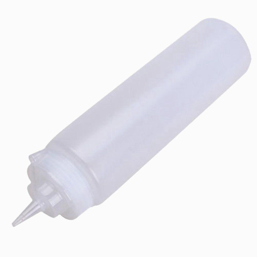 250ml White Transparent Plastic Squeeze Bottle Dispenser with Cap