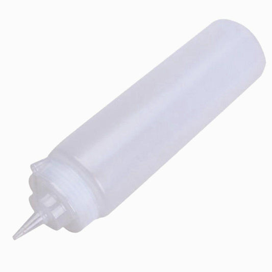 250ml White Transparent Plastic Squeeze Bottle Dispenser with Cap