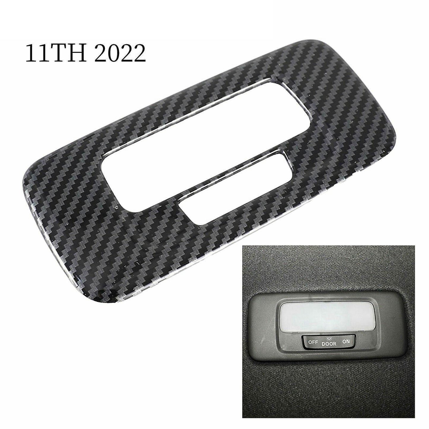 Car Rear Reading Lamp Shade Roof Lamp Decorative Cover Silver