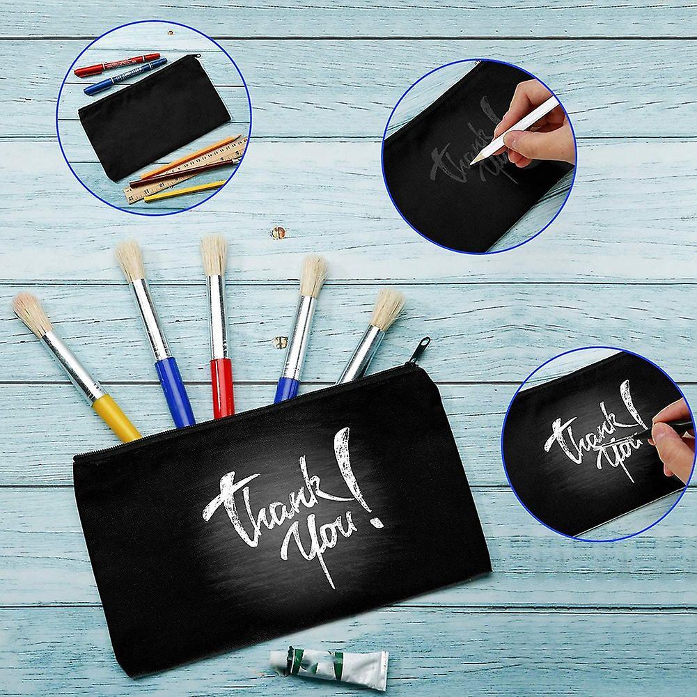 Canvas Zipper Pouch Bags Diy for Travel Diy Craft School(14 Pieces)