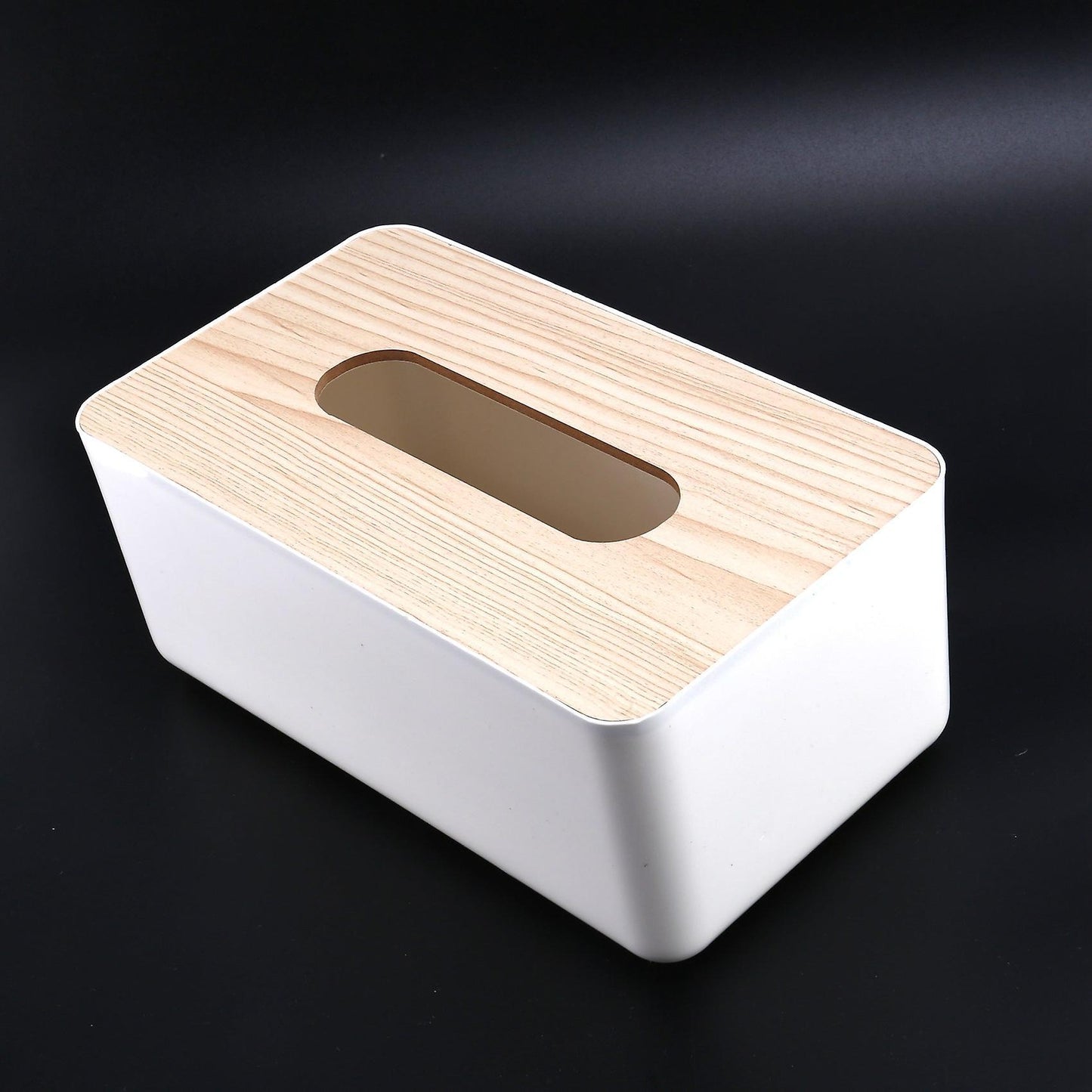 Tissue Box Wooden Lid Sanitary Paper Box Solid Wood Napkin Holder Box