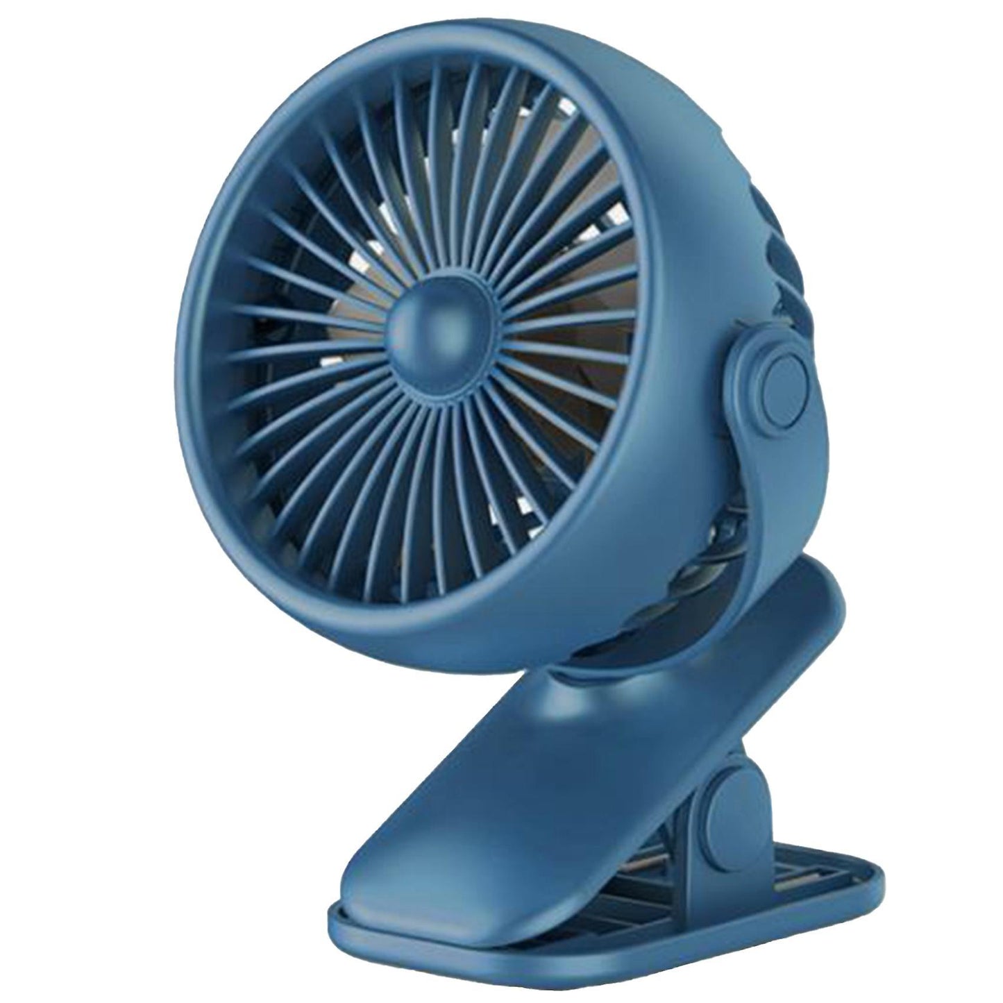 Rechargeable Usb Fan 3 Speed Super Mute Cooler for Office Car Blue