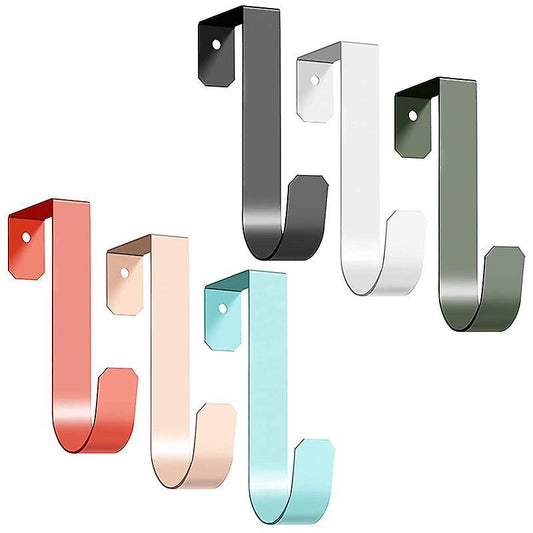 6 Pack Over The Door Hooks,metal Single Door Hanger for Hanging Coats