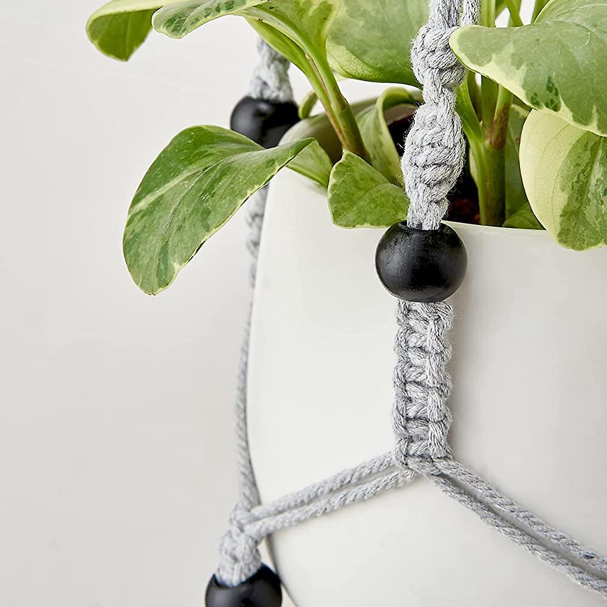 Plant Hook Indoor Hanging Flowerpot Basket Grey