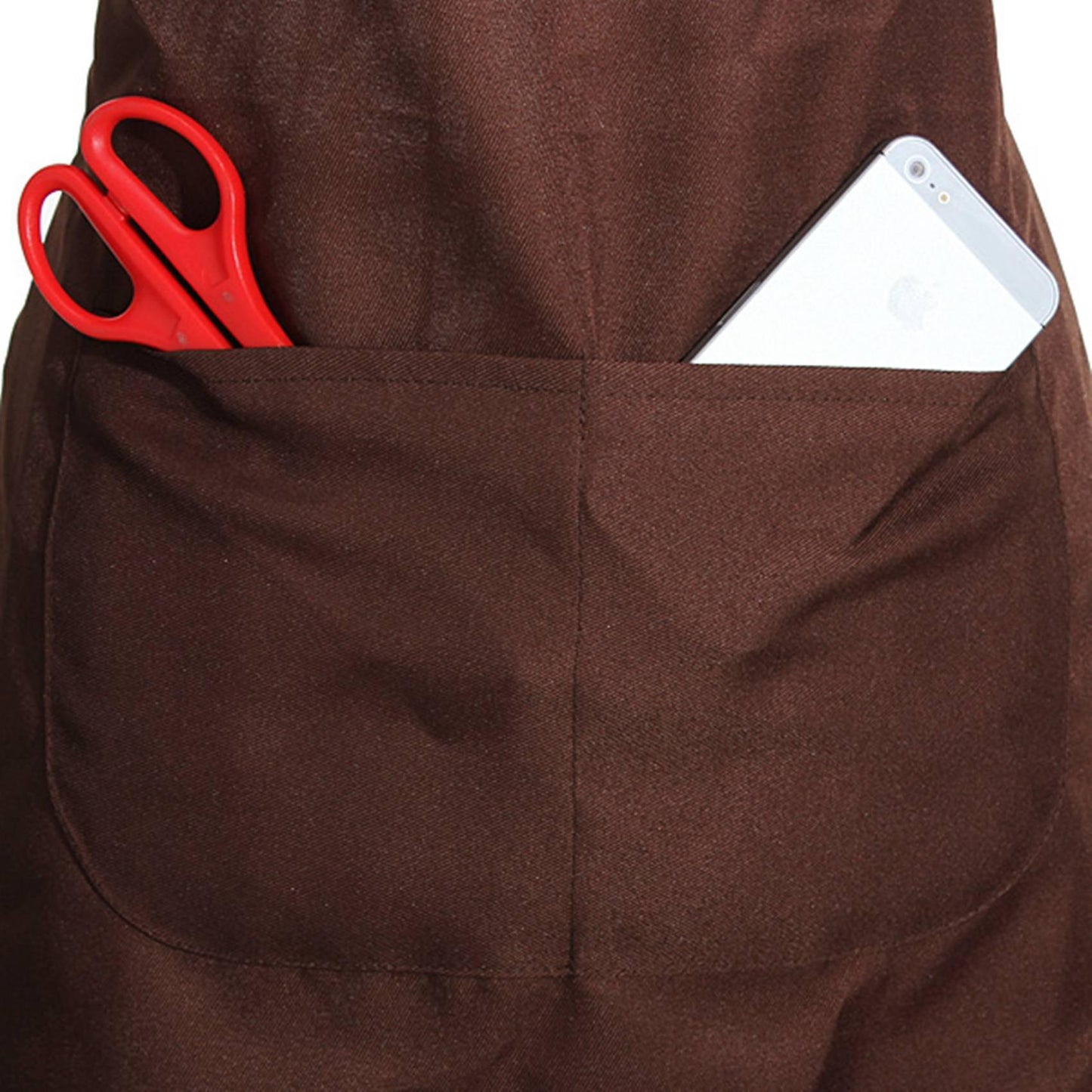 Plain Apron Front Pocket - Brown