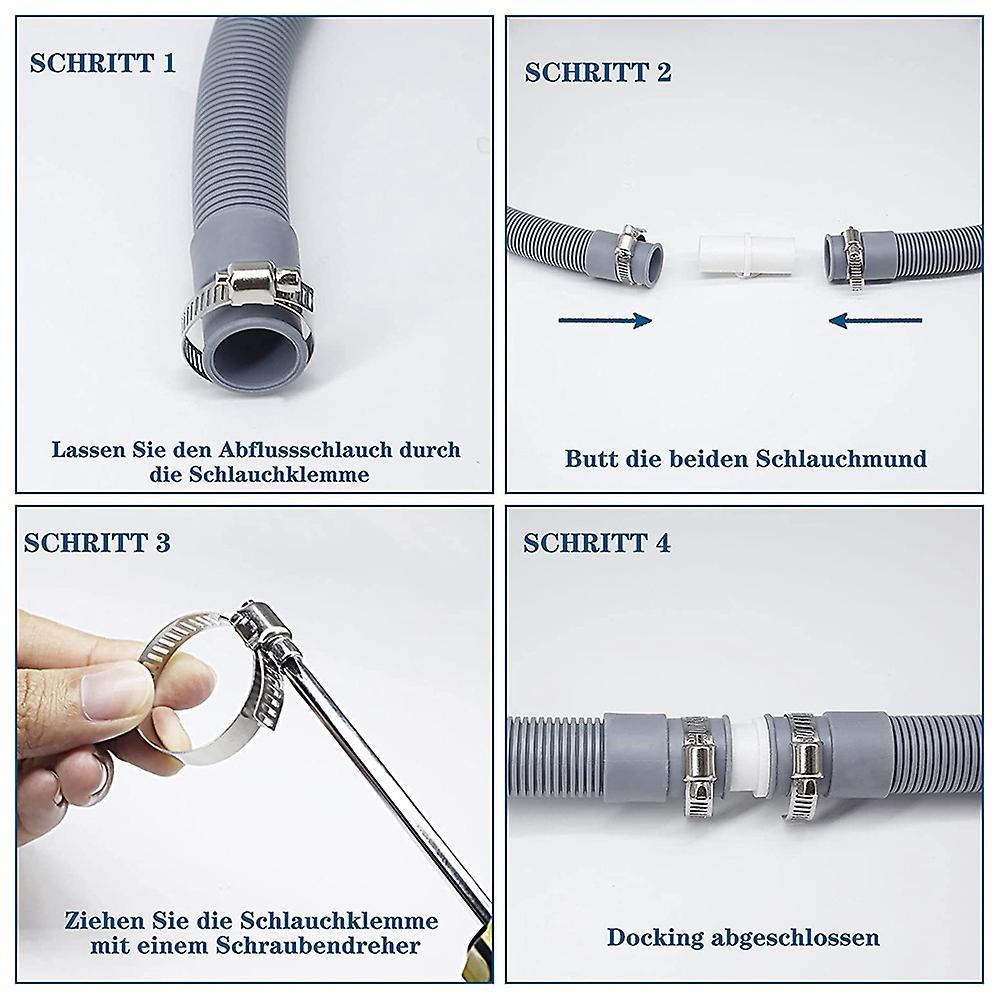 Drain Hose Extension for Washing Machines,2m Drain Hose Universal