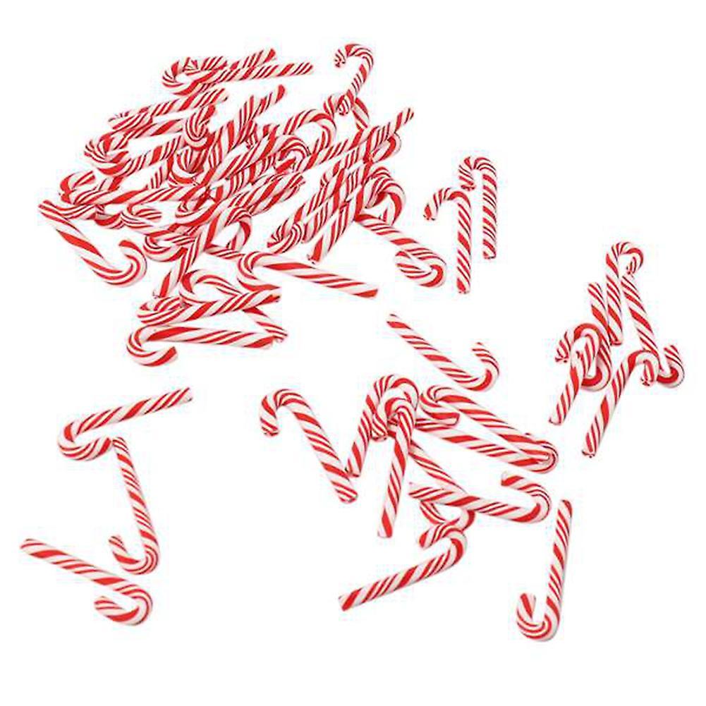 100pcs Red and White Handmade Christmas Candy Cane Home Decor Cane