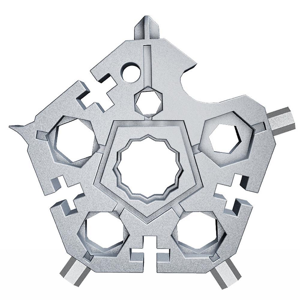 23 In 1 Combination Tool Five-pointed Snowflake Wrench (silver)