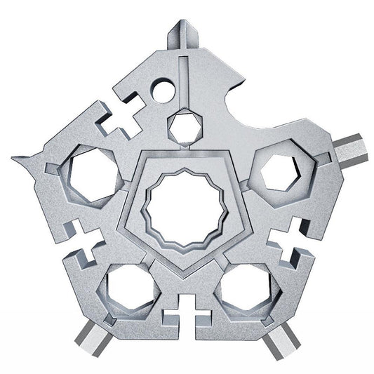 23 In 1 Combination Tool Five-pointed Snowflake Wrench (silver)