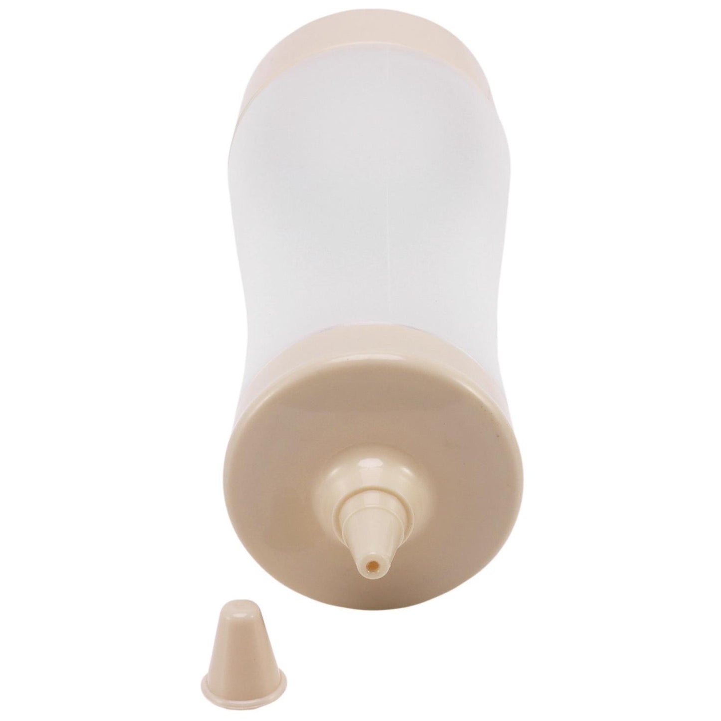 Squeeze Bottle Kitchen Accessories Gravy Plastic Beige + Transparent