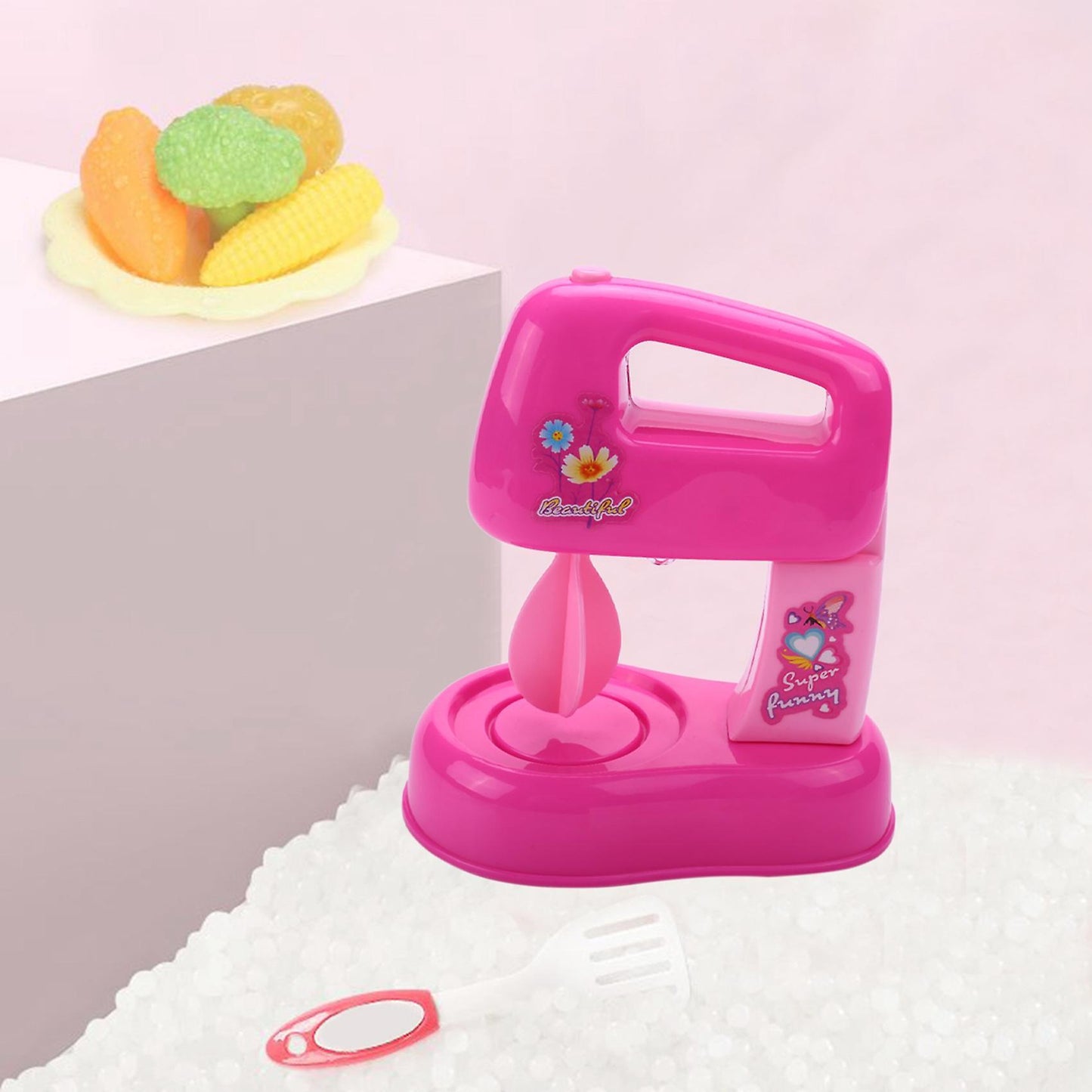 Kid Kitchen Electric Cake Chocolate Mixer Blender Pretend Play Toy