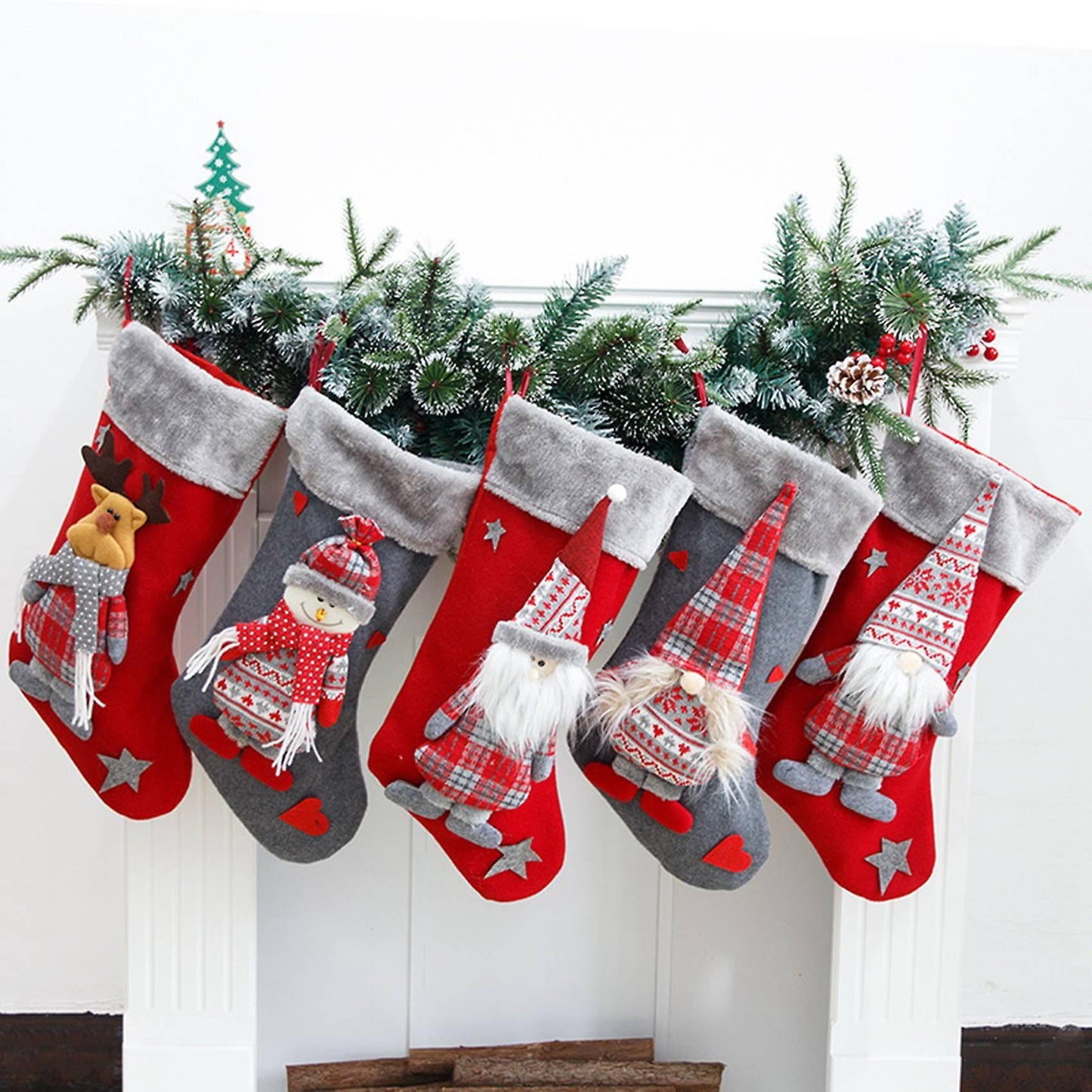 Christmas Stocking Large Xmas Gift Bags Decoration for Home Decor D