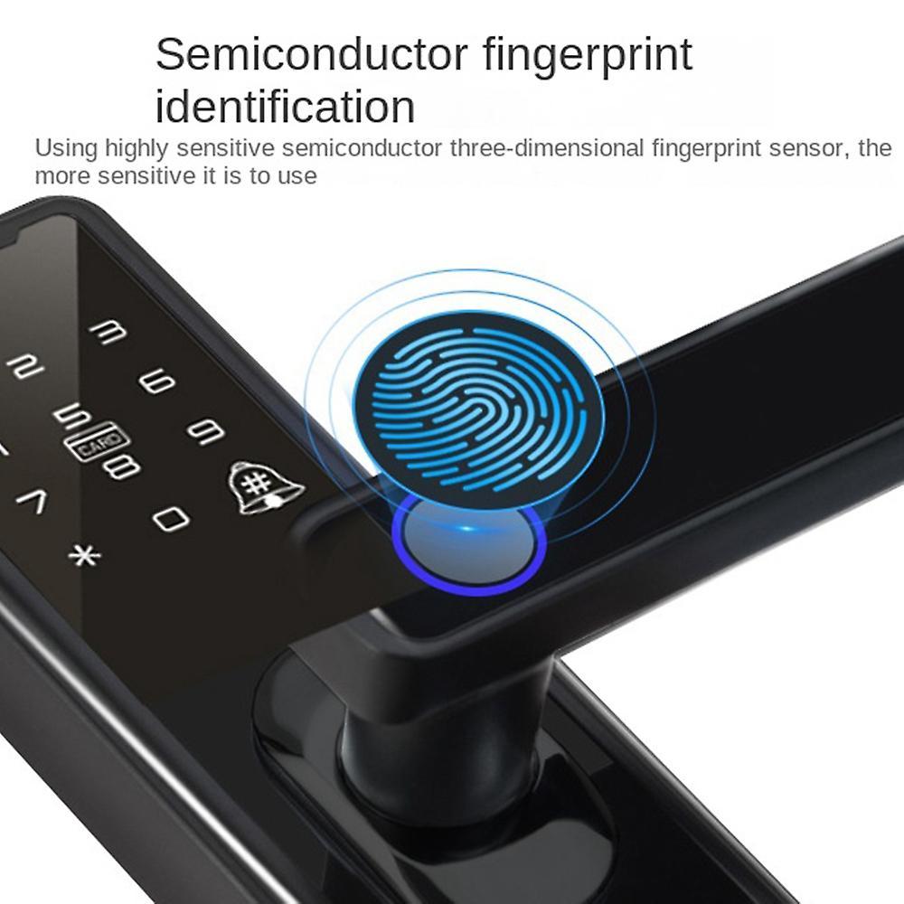 Intelligent Smart Wifi Password Electronic Door Lock Black