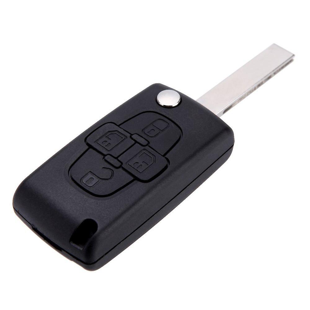 4 Buttons Car Key Keyless Fob Case Shell for Peugeot 1007 Citroen C8