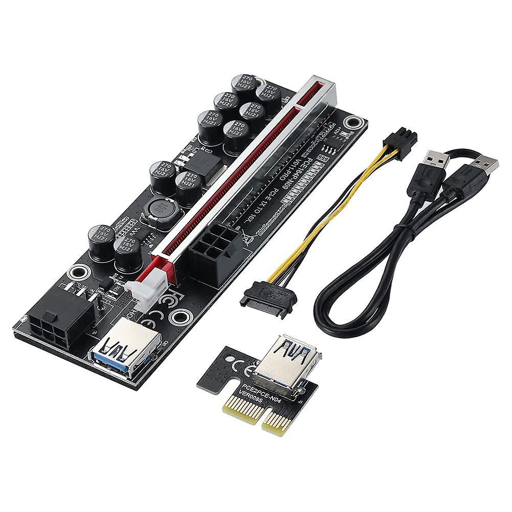 Pci-e 1x to 16x Riser Card for Bitcoin Mining Eth, (v011-pro,1 Pack)