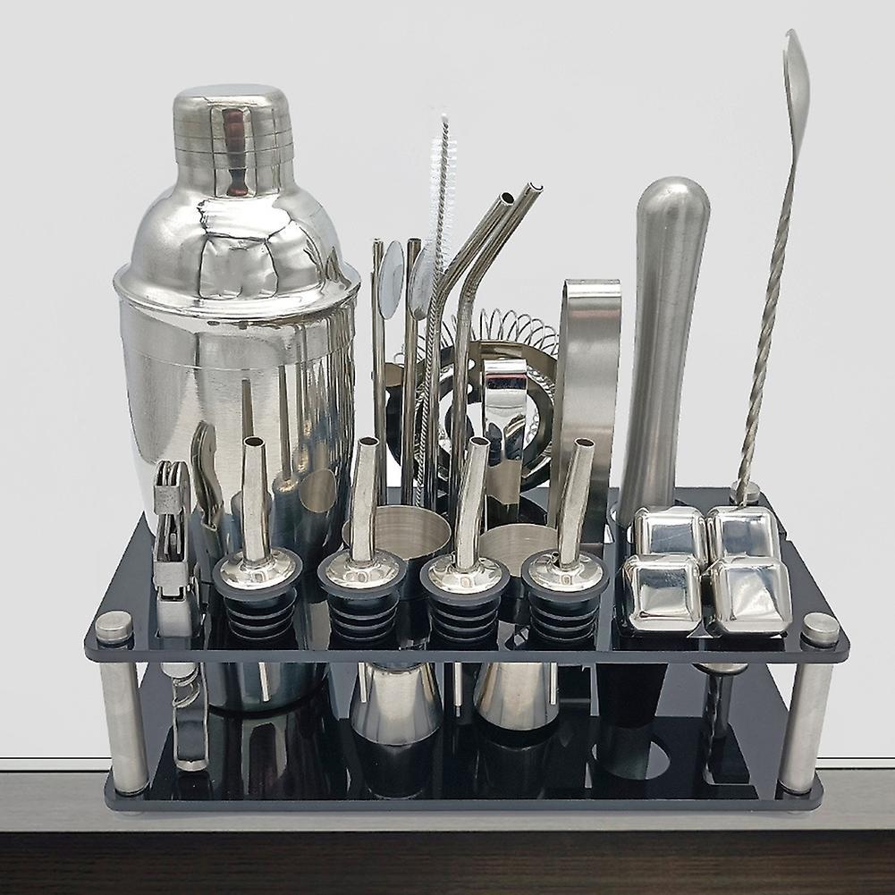 23 Pcs Bartender with Acrylic Stand 25oz Shaker Cocktail Making Set