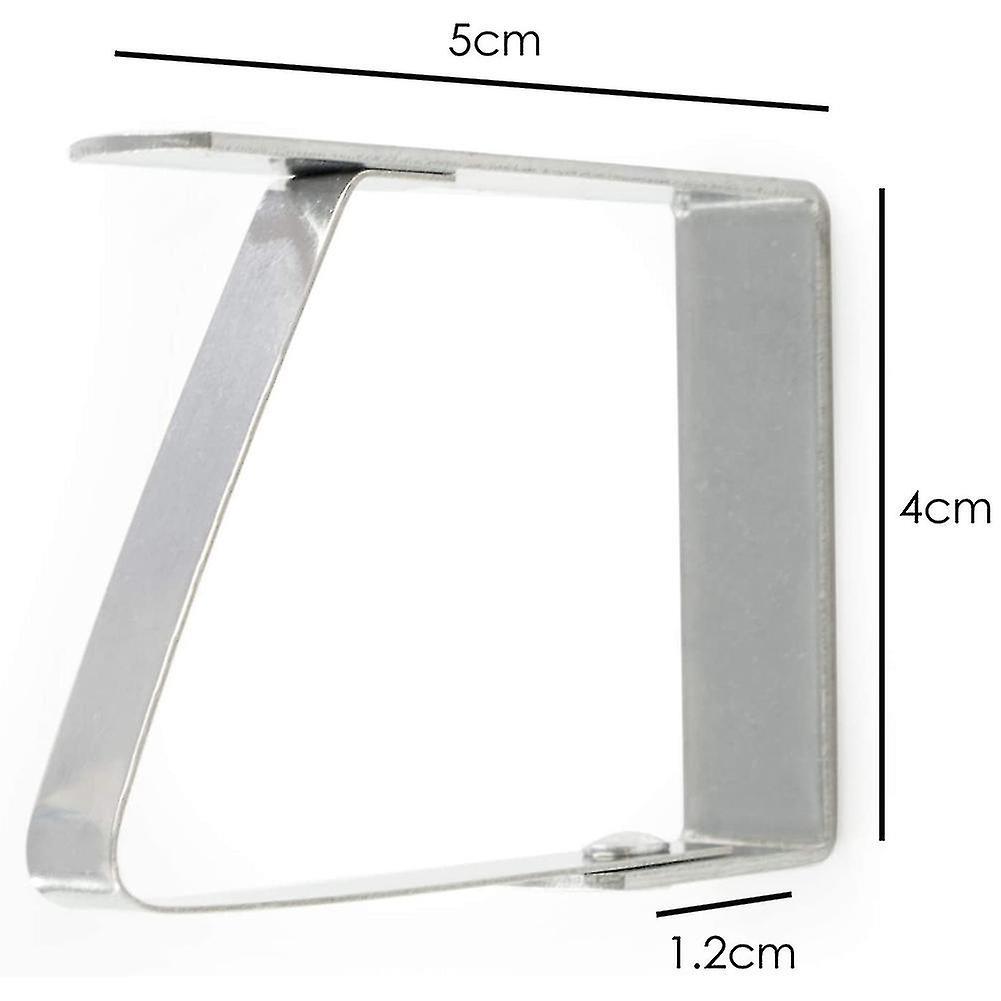 12 Pcs Stainless Steel 5x4cm Tablecloth Clip for Holiday Table/buffet