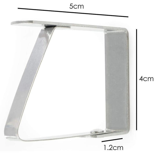 12 Pcs Stainless Steel 5x4cm Tablecloth Clip for Holiday Table/buffet