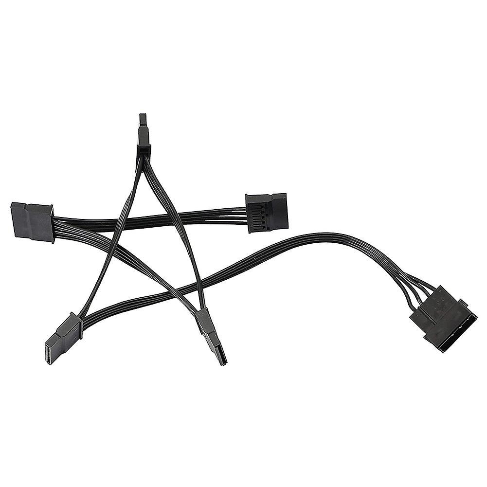 4pin Ide 1 to 5 Sata 15pin Hard Drive Power Supply Splitter Cable