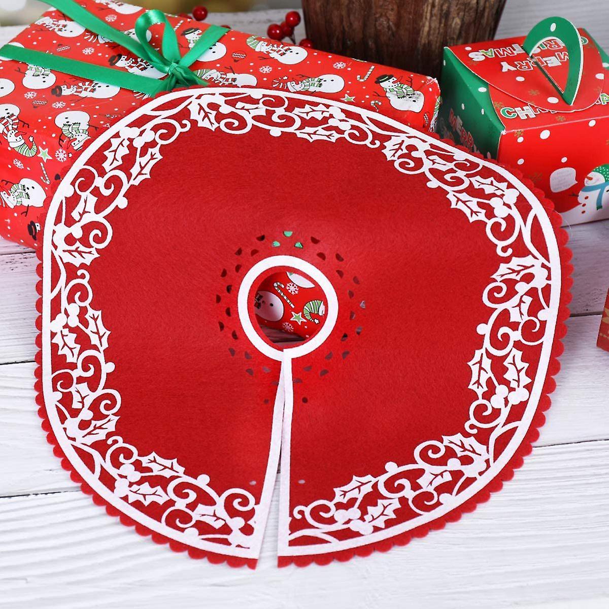 2 Pcs Christmas Tree Skirt - for New Year Party Xmas Decoration