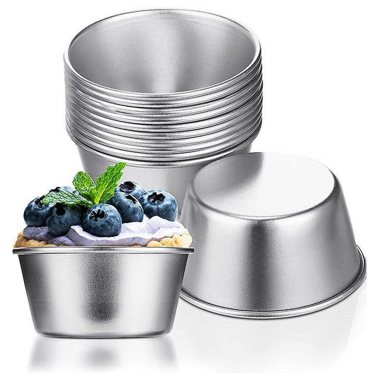 12 Pieces Individual Pudding Molds Non-stick Cake Cookie Pudding Mold