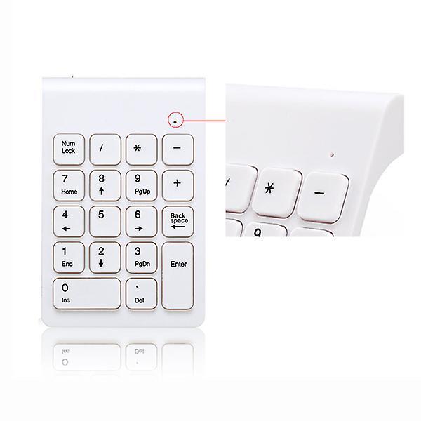 Wireless 2.4ghz 18 Keys Numeric Keyboard for Laptop Pc & Mac Black