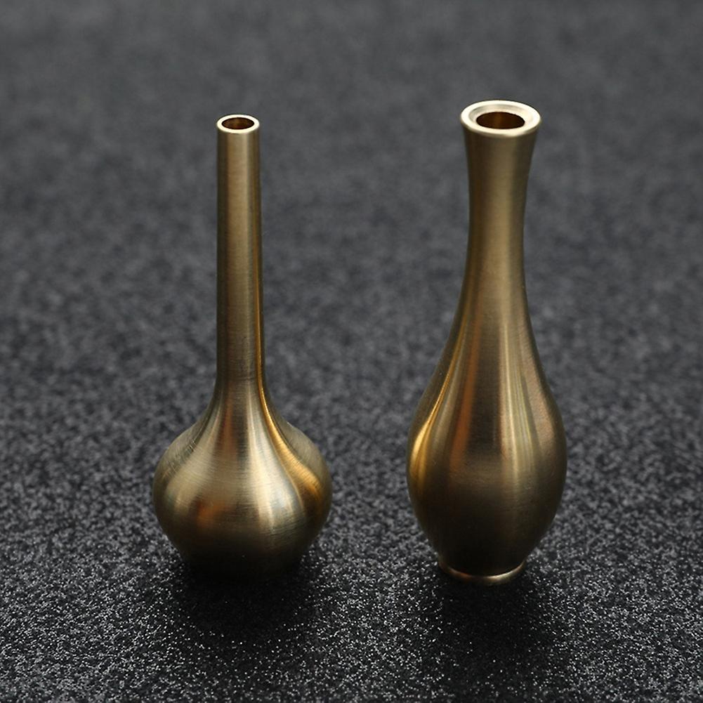 Mini Pure Copper Vase Home Living Room Decoration Antique Tall Vase