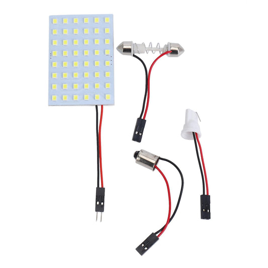 White 1210 Smd 48 Led Car Interior Dome Light Panel W T10 Ba9s Festoon